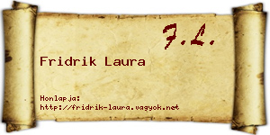 Fridrik Laura névjegykártya